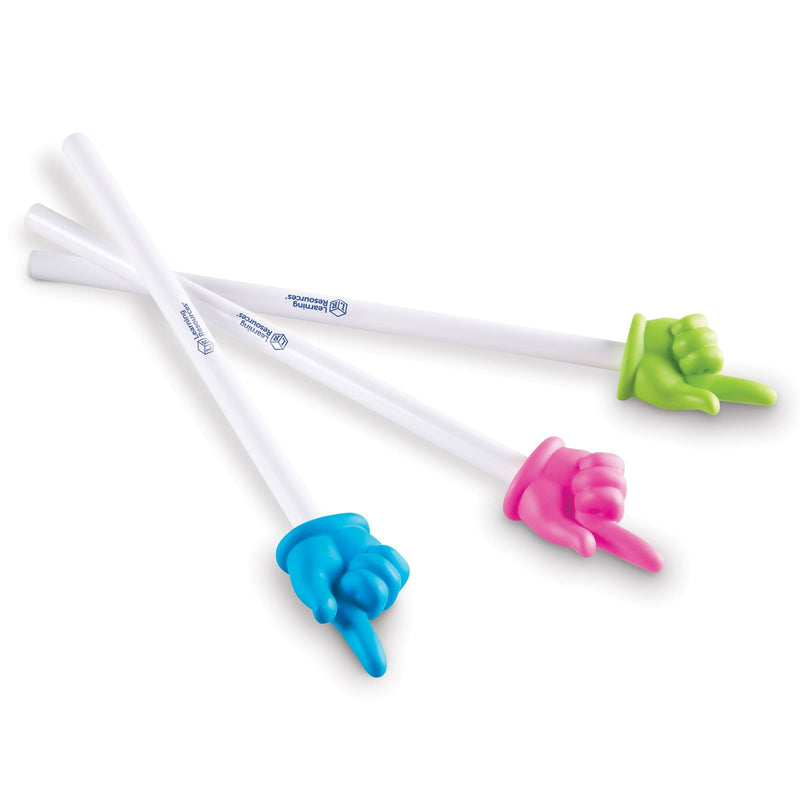 Learning Resources Rainbow Pointers, Classroom Supplies, Kids Finger Pointer, Set of 10, Ages 3+