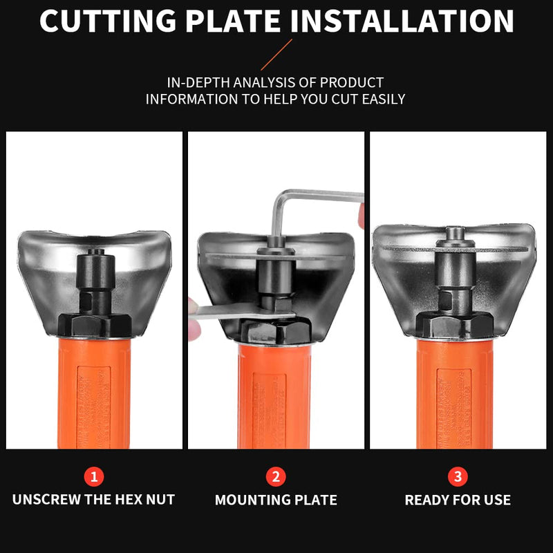 Air Cut Off Tool with 5Pcs 3-inch Die Grinder Cut-Off Wheels, Pneumatic Metal Sheet Cutting Tool, Heavy Duty Air Cutter Cut off Tool Orange Machine Set