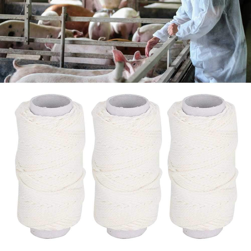 Surgical Suture Material, Silk 4.5 x 2 x 2 cm, 3 Pcs/Set, Easy to Remove Veterinary Suture Thread for Cattle (18 Gauge Suture)