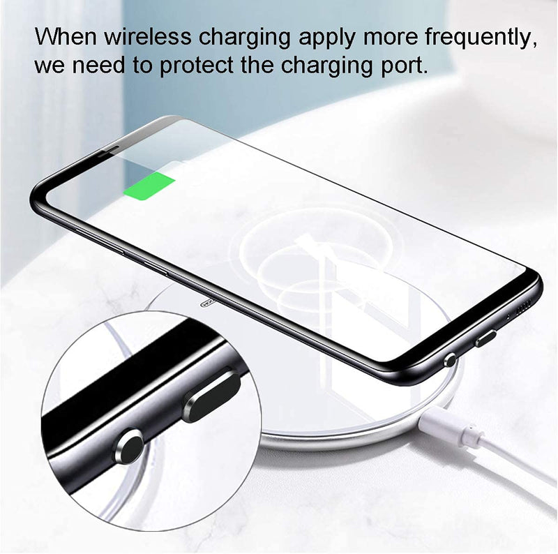 USB C Anti Dust Plugs Protector, Waterproof C Port Cover Cap Phone Charm 4 PCS Compatible with iPhone 15 Plus Pro Max Samsung Galaxy S24/S23/S22/S21/S20 Ultra Earbuds Wireless Charging (Black) Black