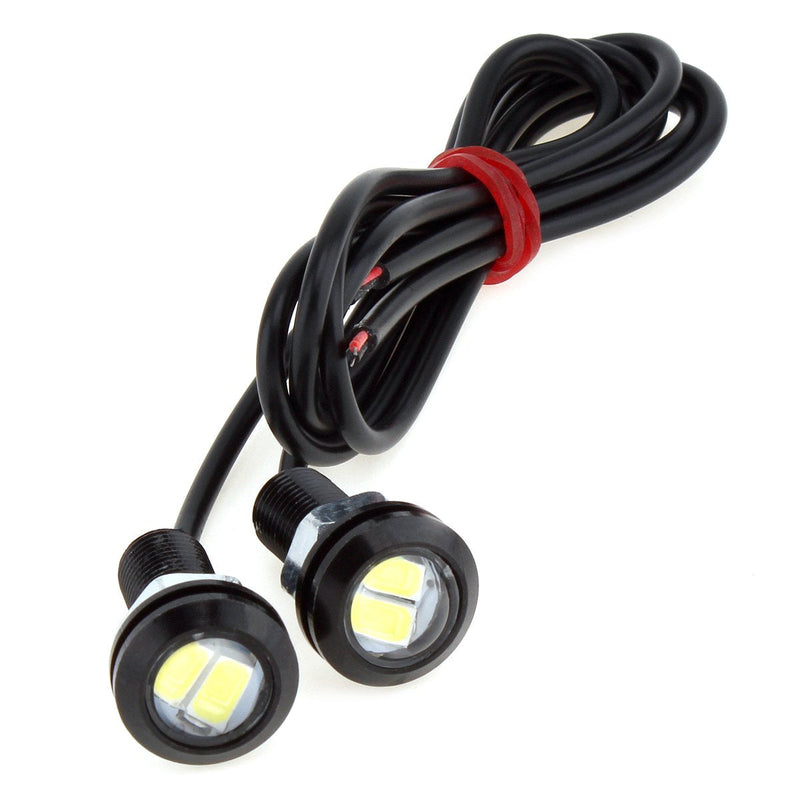 Eagle Eye LED Chip Car Fog White Light DRL Bulb 9W 18MM 5730 Reverse Backup Parking Signal 10pcs 6000K