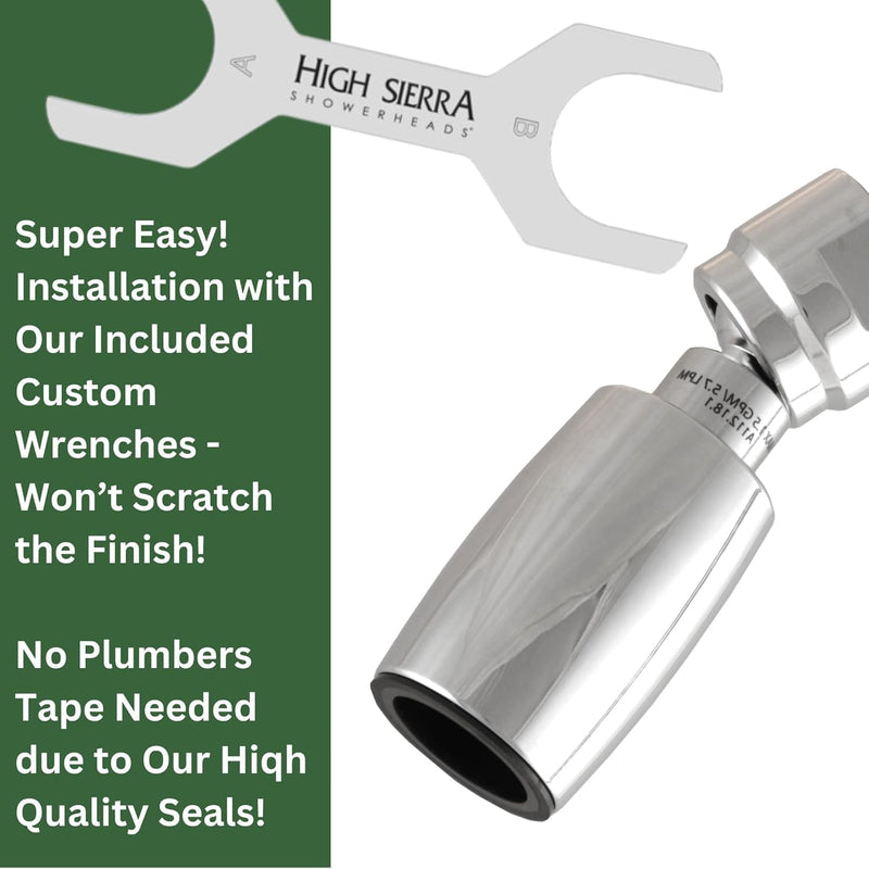 High Sierra® - CLASSIC™ Solid Lead-Free Metal 1.8 GPM Award Winning. Low Flow Shower Head. Patented Nozzle Never Clogs - Oil Rubbed Bronze Finish