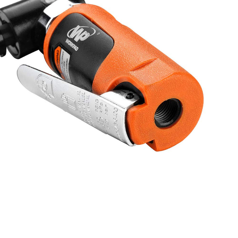 WORKPAD Mini Air Angle Die Grinder，20000 RPM, Mini Pneumatic Tools, Equipped with 1/4-inch, 1/8-inch collets and 2 wrenches