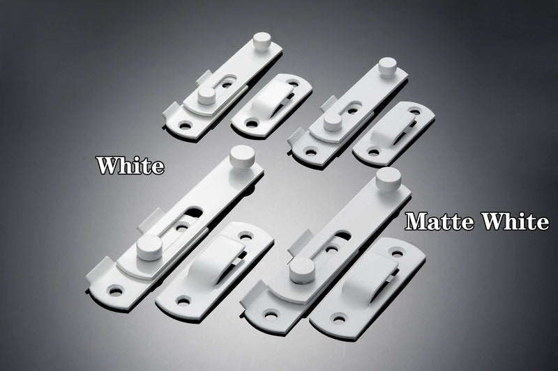 INIRET 10 Packs Barn Door Latches，Matte White Stainless Steel barn gate flip Door Latch Bi-fold Door Lock,Sliding Door Lock Gate Latches Wine Cabinet Closet Door Latches，White Finish (Small) Small Matte White