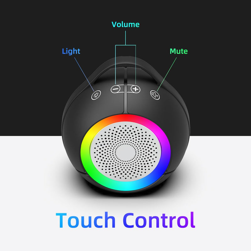 USB Computer Speakers for Desktop PC | Portable Plug-N-Play Laptop Speakers with Dynamic RGB Light, Ultra-Clear Sound, Loud Volume, Deep Bass, Touch Control, Compatible with Windows, macOS, ChromeOS