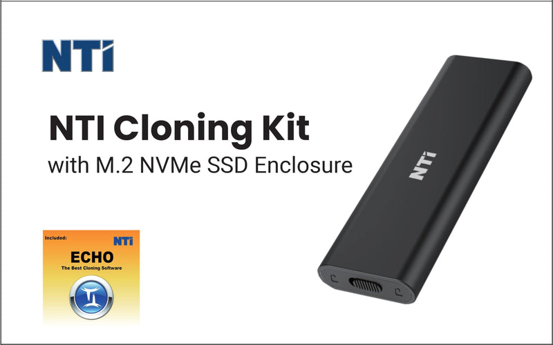 NTI Cloning Kit | New Edition for M.2 NVMe SSD | Best for SSD Upgrades | Disk Cloning and Migration Software | Enclosure Case and Cable Included for M.2 NVMe SSD | Software via Download
