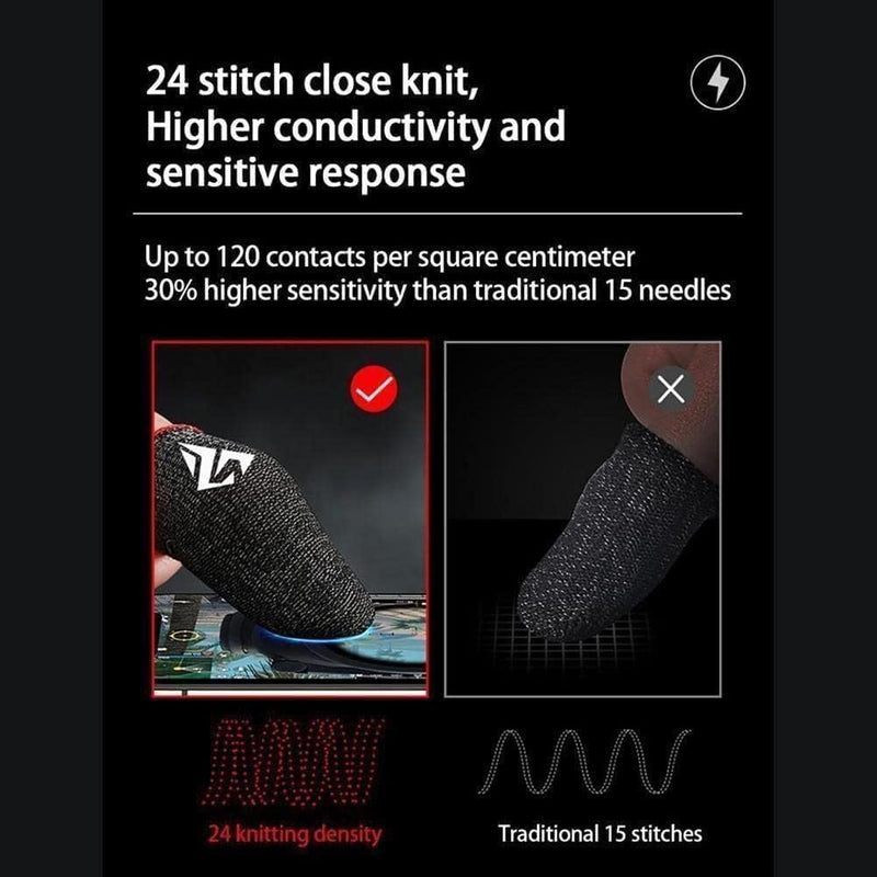 1 Pair Black for Pubg Mobile Games Gaming Finger Sleeve Breathable Fingertips Sweatproof Fingertip for Mobile Cove Slip，Gaming Accessories，Cell Phone Gaming Finger Sleeves