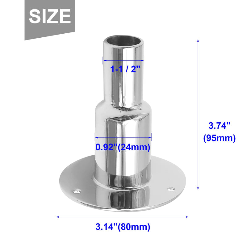 Anxingo 316 stainless steel thru hull/ex-haust fitting 24mm Tube Pipe Socket Hardware For Webasto Eberspacher (Straight) Straight