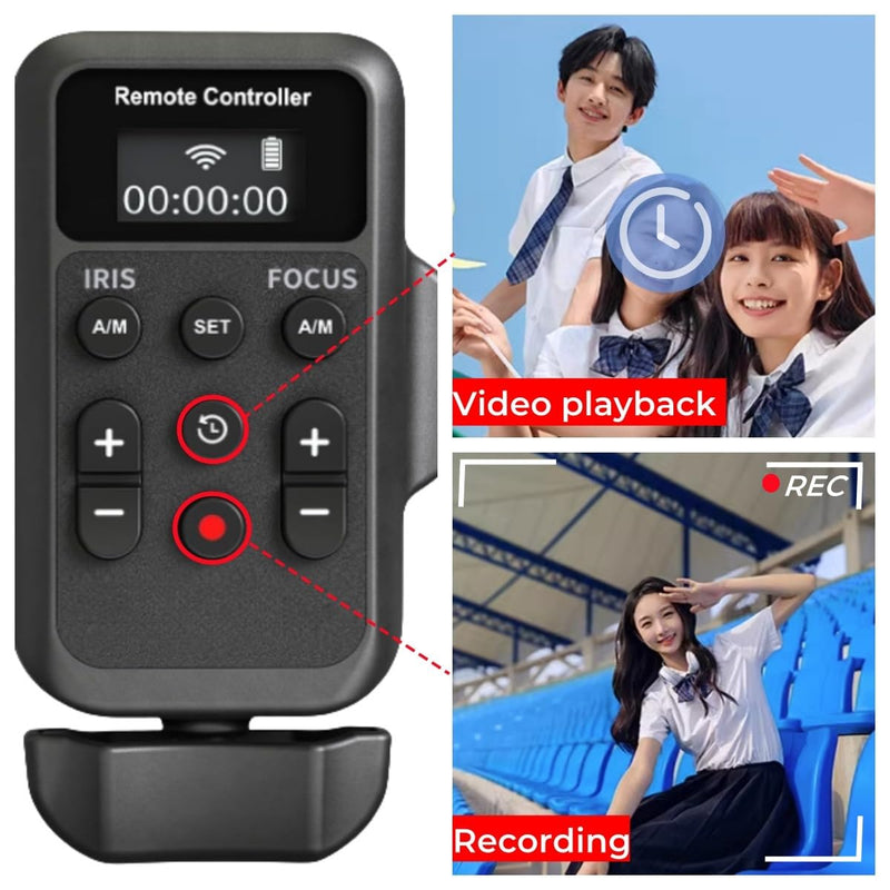 PHOLSY Camcorder Remote Wireless Camcorder Remote Control with LANC Remote, Video Zoom, Video Focus, IRIS and Video Recording Remote Compatible with Canon and Sony Camcorders