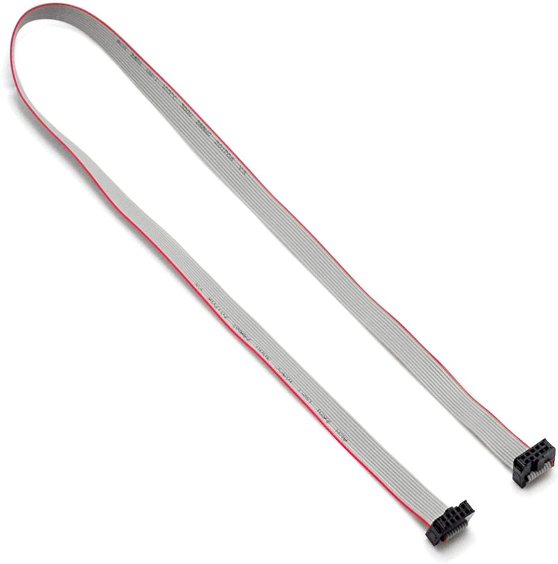 2Pack Flat Ribbon Cable 2.54mm Pitch 2 Row 10 Pin Female to Female Wires IDC Ribbon Connector L=1M/ 3.3FT