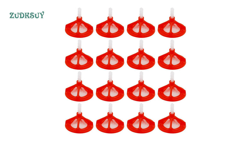 1/8 Tile Leveling System Spiral Tile Spacers Leveling System Tile Anti-Loosening and Spacing System Kit (1/8"-300pcs White Base + 100pcs Red Cap) 1/8"-300pcs White Base + 100pcs Red Cap