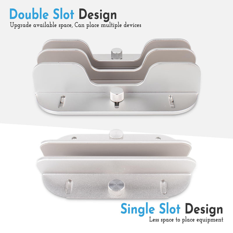 Vertical Laptop Stand for Desk Double 2 Slots Laptop Stand Holder Adjustable for All MacBook/Chromebook/Surface/Dell/Ipad