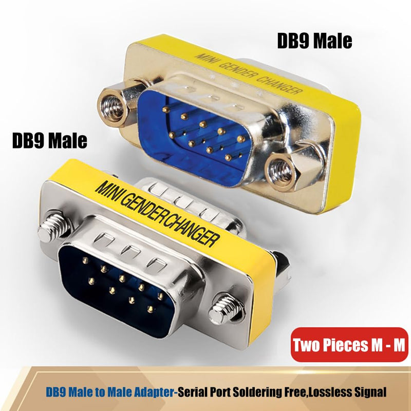 6-Pack RS232 9 Pin Serial Adapter DB9 Female to Female Coupler DB9 Female to Male Connector DB9 Male to Male Mini Gender Changer 6-PACK(2M/M+2F/F+2M/F)