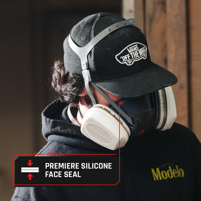 Parcil Distribution Full Face Respirator Mask with Filters – Durable Full Face Respirator Mask, Bayonet Filter Compatible Charcoal