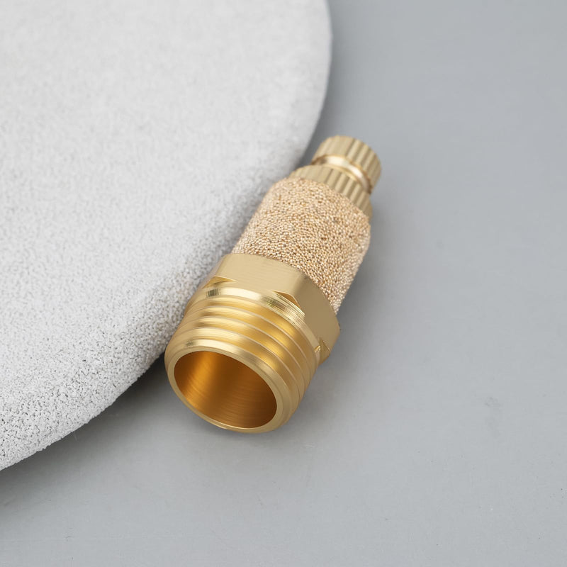 Pack of 2 Air Silencers for Pneumatic Valves 1/4 Inch NPT Brass Compatible with Pneumatic Applications