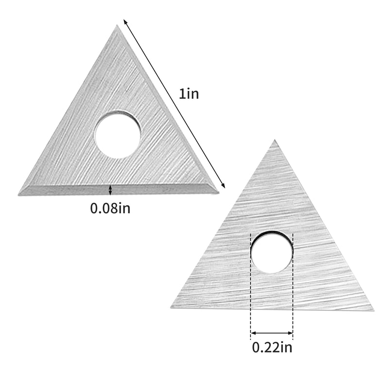10Pcs 1inch Triangle Paint Scraper Paint Scraper Carbide Blades Double-Edged Reversible Replacement Blade Silver Carbide Scraper,Scraper Blades,for Removing Paint, Glue, Varnish and Rust（Only Blade） 10