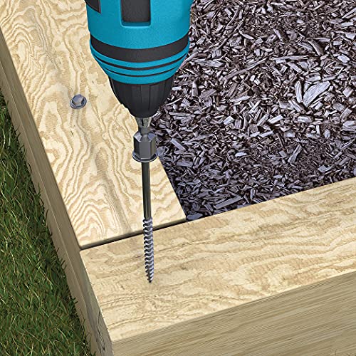 Hillman 47814 TimberTite Landscape Screw, Steel, 1/4" x 8", 50-Pack 1/4" x 8" Black
