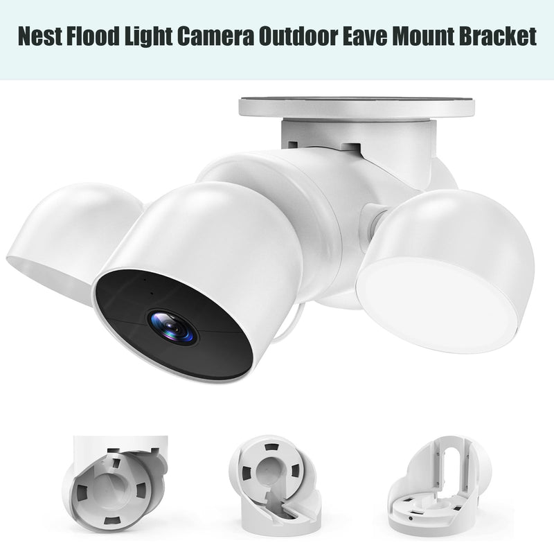 Eave Mount for Google Nest Camera Outdoor/Nest Floodlight Camera Wired, Camera Outdoor Eave Mount Bracket, ABS Protective Case,Enhanced Security, Durable Eve Outdoor Cam Eave Mount Holder