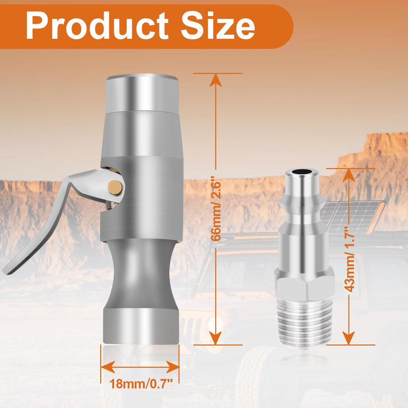 Locking Air Chuck - Two Steel Jaws Tire Air Chuck Lock onto Any Schrader Valve - 1/4" F-NPT Tire Chuck Rated to 150 PSI - Closed Flow Close Flow