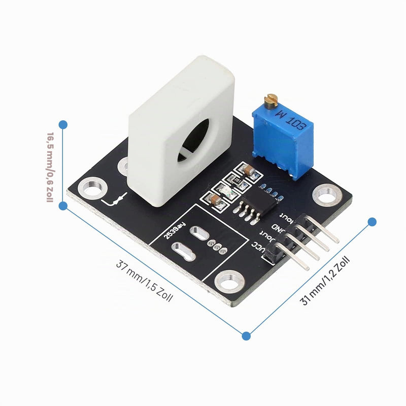 ARCELI DC 5V WCS1700 Hall Current Detection Sensor Module 70A with Adjustable Short Circuit Overcurrent Protection for LM393 Operational Amplifier