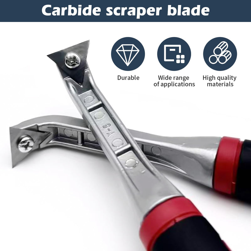 10Pcs 1inch Triangle Paint Scraper Paint Scraper Carbide Blades Double-Edged Reversible Replacement Blade Silver Carbide Scraper,Scraper Blades,for Removing Paint, Glue, Varnish and Rust（Only Blade） 10
