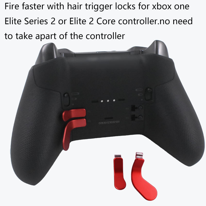 Anglepingping 4 PCS Elite Controller Paddles for Xbox One Elite Controller Series 2 Model 1797/1698,Stainless Steel Replacement Parts for Xbox Elite Controller Series 2 Core(Red) red