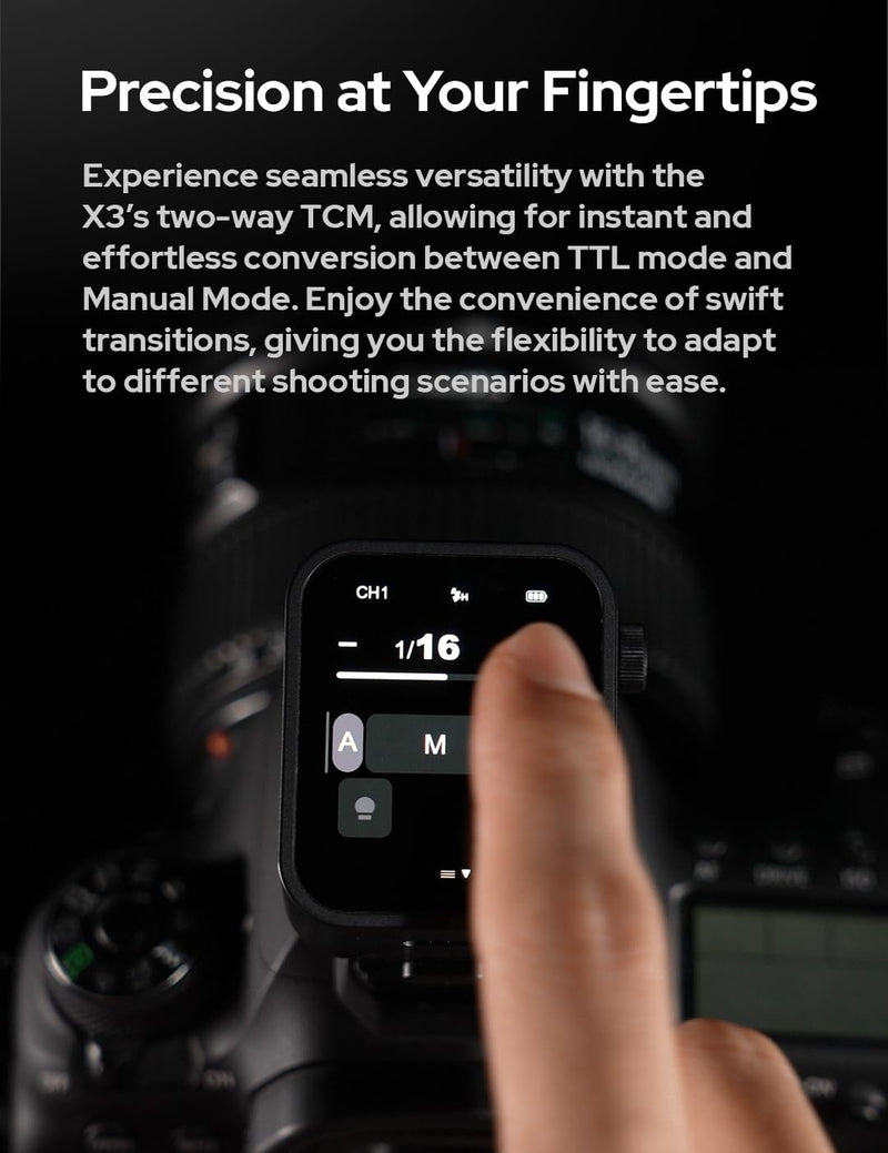 Godox X3 X3-C X3C Touchscreen TTL Wireless Flash Trigger for Canon EOS 5D MarkIII, 5D MarkII, 1300D 800D 750D 650D 550D 450D, M3, M5, M6, 7DII, 6DII, R5, R6, RP Camera(XPROII-C, Xpro-C, X2T-C Upgrade)