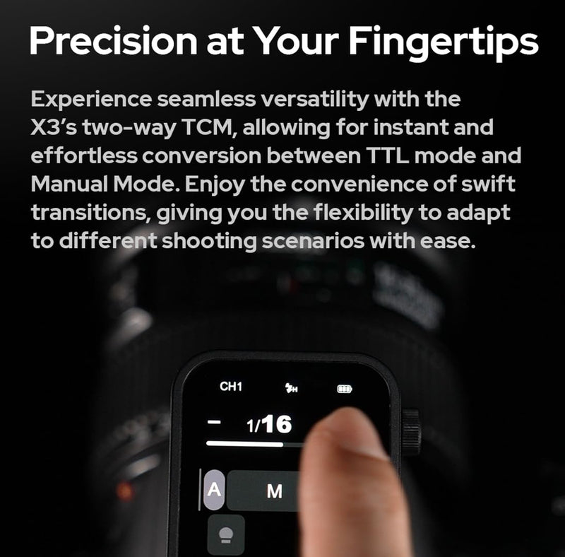 Godox X3C X3-C Flash Trigger for Canon Camera, 2.4G TTL Wireless OLED Touchscreen Transmitter, Support TTL Auto/Manual/Multi Flash, Built-in Lithium Battery USB-C Charge(XPro-C X2T-C XProII-C Upgrade)