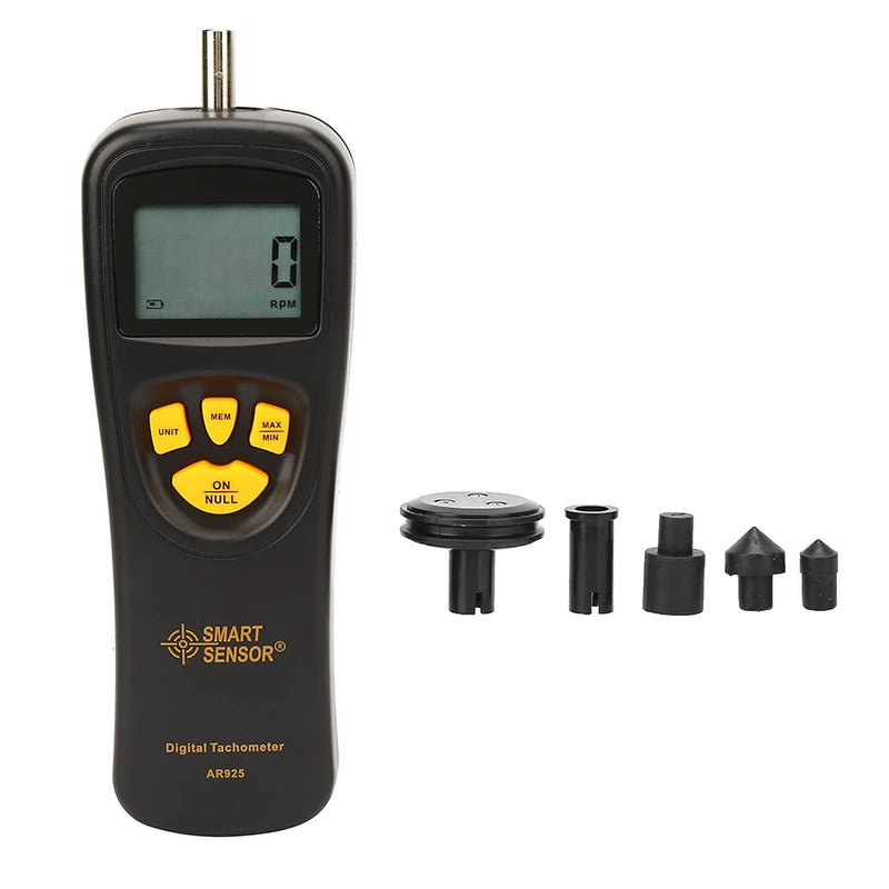 Smart Sensor Digital Tachometer, 0.5~19999 Digital Tachometer Contact Speed Digital Photo Tachometer with LCD Backlight, Digital Hand Tachometer