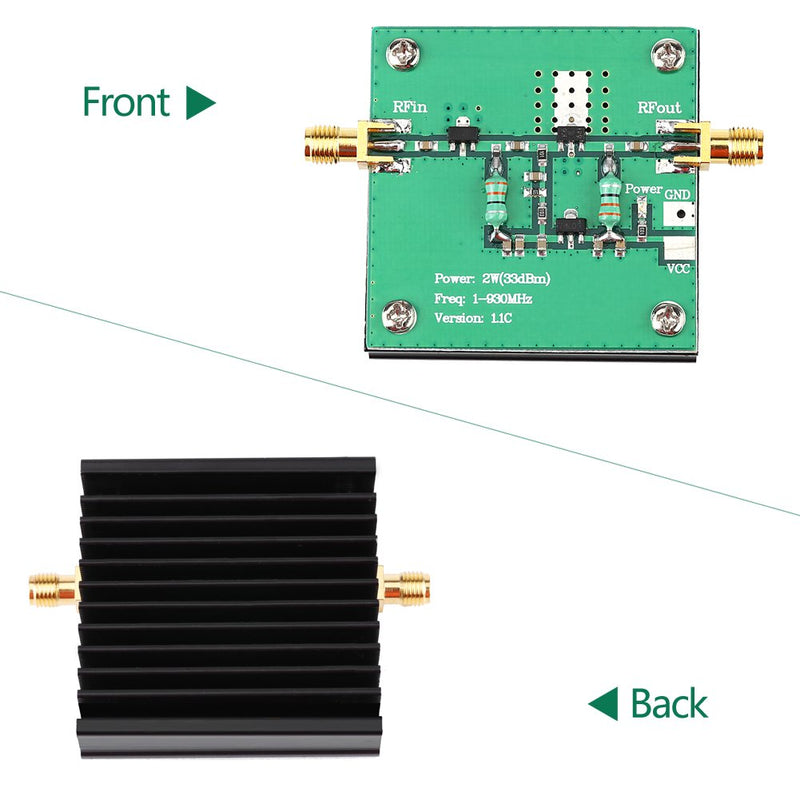 1-930MHz 2W RF power amplifier module FM radio amplifier broadband for FM HF VHF transmission