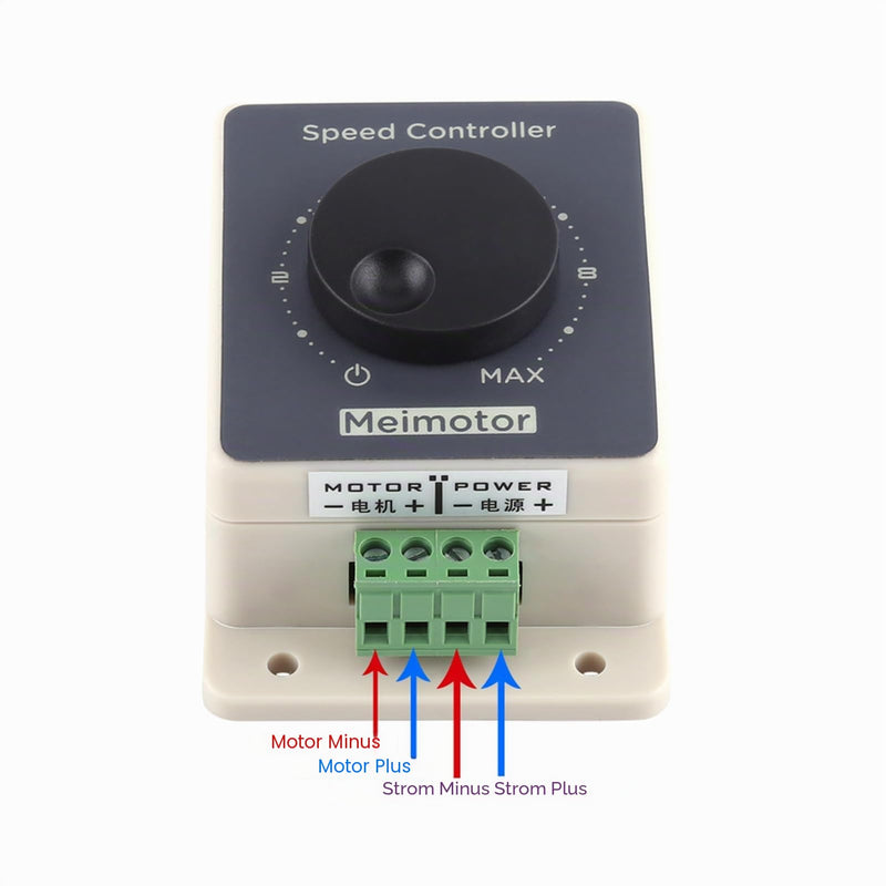 Walfront Motor Speed Controller, PWM DC Motor Speed Controller DC 10-60V 20A Waterproof, IP67, Manual, 10A, 240W