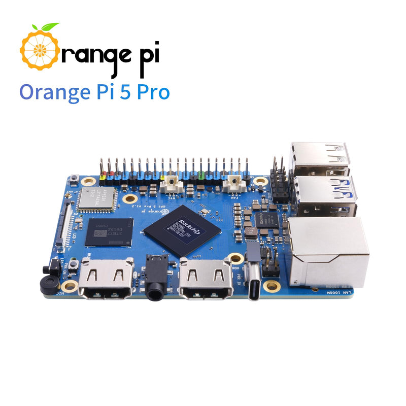 Orange Pi 5 Pro 4GB LPDDR5 8 Core 64 Bit RK3588S Single Board Computer, 8K Video Decoding 2.4GHz Frequency WiFi Bluetooth Open Source Board Run Orange Pi OS, Android, Debian, Ubuntu