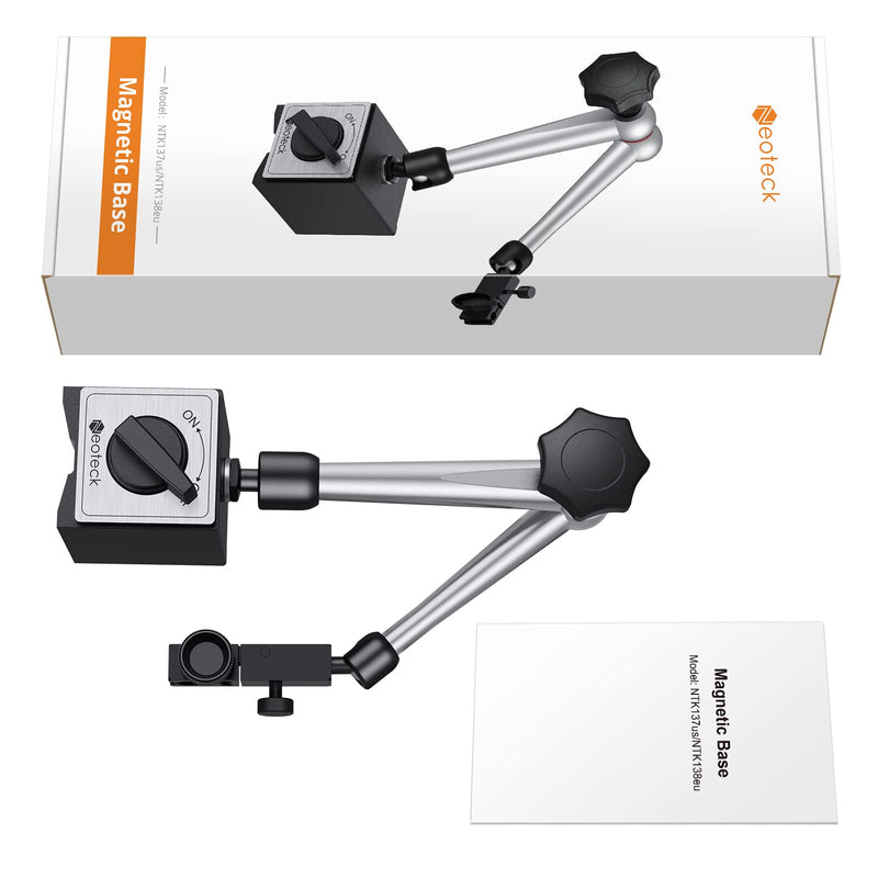 Neoteck magnetic tripod measuring stand for dial indicator with central clamping magnetic dial indicator base stand holder measuring stand 80 kg max. pulling force