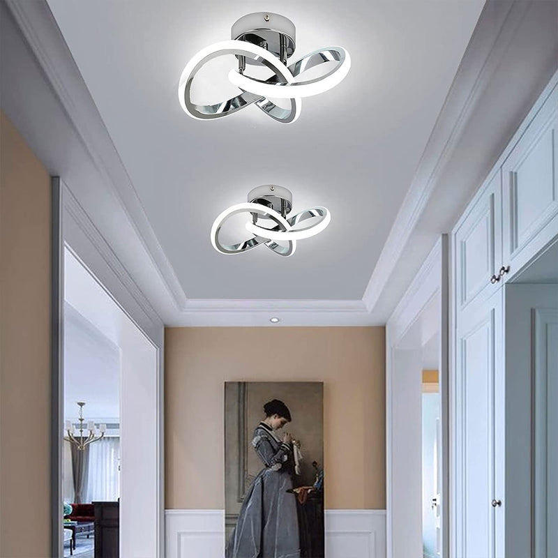 Motion Sensor LED Ceiling Light Indoor, 9.5 inch Closet Lights Motion Sensored with 22W 2000LM, Cool White 6000K modern LED Ceiling Light for Closet Stair Pantry Bathroom Hallway Shed Garage (Silver) Silver
