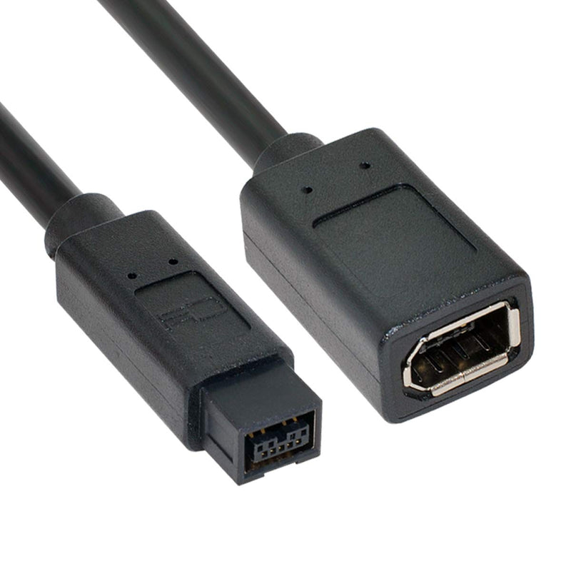 cablecc IEEE 1394 6Pin Female to 1394b 9Pin Male Firewire 400 to 800 Cable 20cm 9pin Male to 6Pin Female