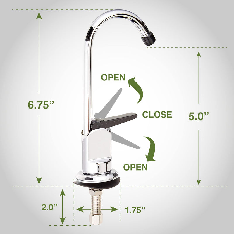 Homewerks Worldwide 3310-160-CH-B-Z Single Hole 1-Handle Low-Arc Drinking Water Faucet, Chrome Finish No Size