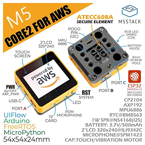 M5Stack Official Core2 ESP32 IoT Development Kit for AWS IoT Kit