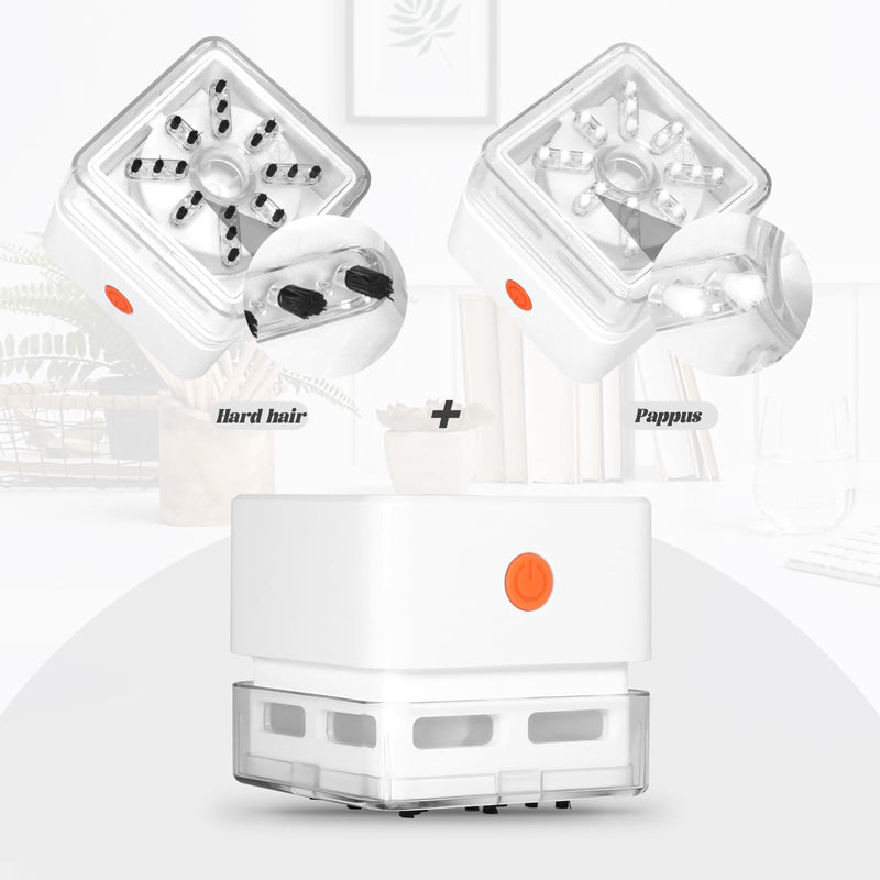 tabletop vacuum，desktop vacuum cleaner，desk vacuum cleaner mini，TYPE C Charging，Simple cleaning，low noise，Sketching Art，Dander Cleaning