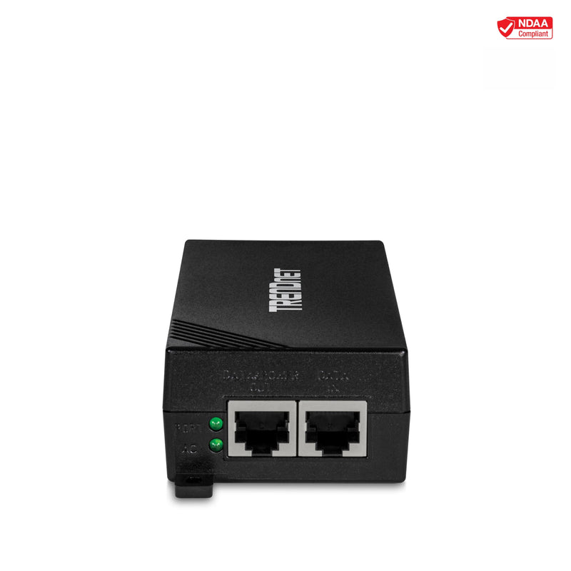 TRENDnet Gigabit Power Over Ethernet Plus Injector, PoE+ (30W) Power Network Distances Up to 100M (328 ft.), Black, TPE-115GI (Pack of 1) PoE+