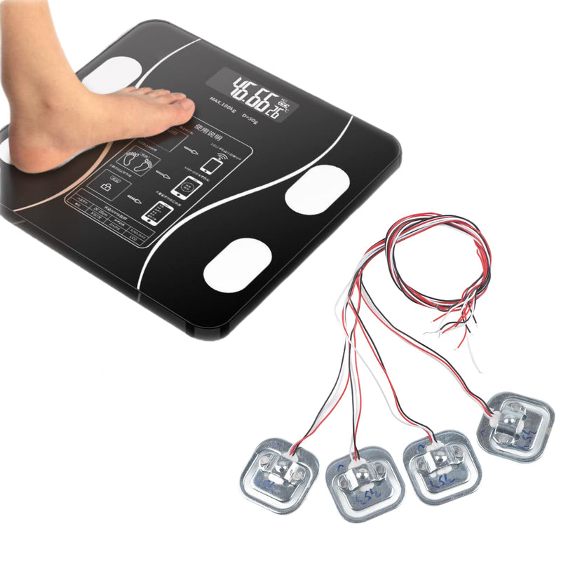Fafeicy HX711 Module + 4pcs Personal 50kg Half Bridge Strain Gauge Weighting Sensor Set, equipped with three operating modes and two analog channel inputs, 34*34mm sensor size