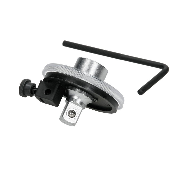ECD Germany angle measuring device - 0-360° - 12.5 (1/2") internal square - made of chrome vanadium steel - angle measuring device protractor socket wrench torque wrench cylinder head