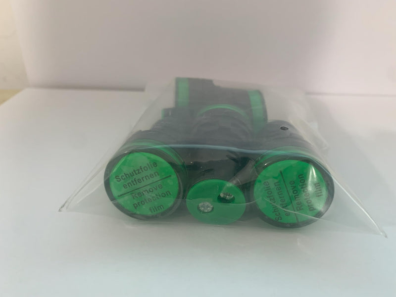 Heschen 22mm LED Indicator Light AD16-22D/S 220V AC 20mA Green Light Color Pack of 5