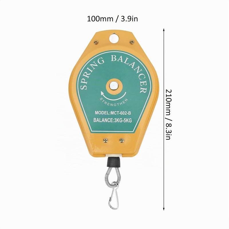 Spring Pull, 3 to 5 kg, Carrying Retractable Tool Holder for Hanging with Fittings, Retractable Spring Hoist, Adjustable Tension, Maintenance Kits, Air Tool Parts Accessories