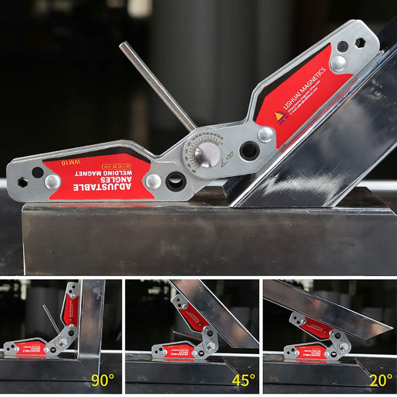 LISHUAI New Adjustable Angle(20°~200°) Welding Magnet,Magnetic Welding Holder,Welder Tool Accessories (Medium) Medium