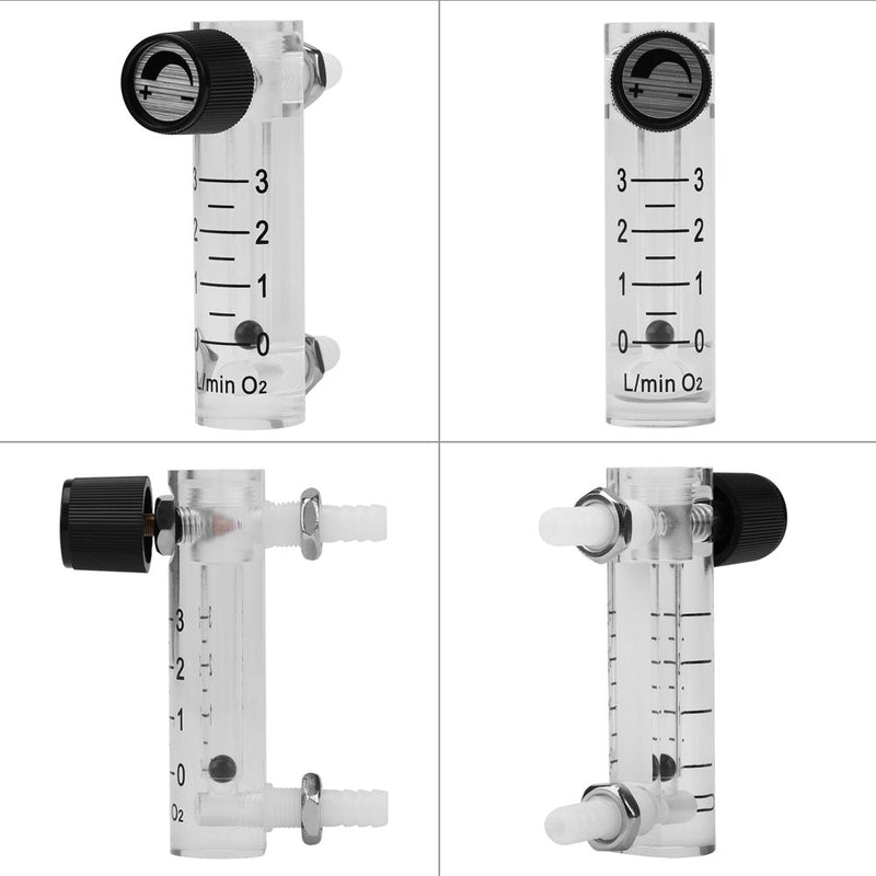 Gas Flow Meter, Oxygen Flowmeter Flow Meter 0-3LPM Flow Meter with Control Valve for Oxygen/Air/Gas