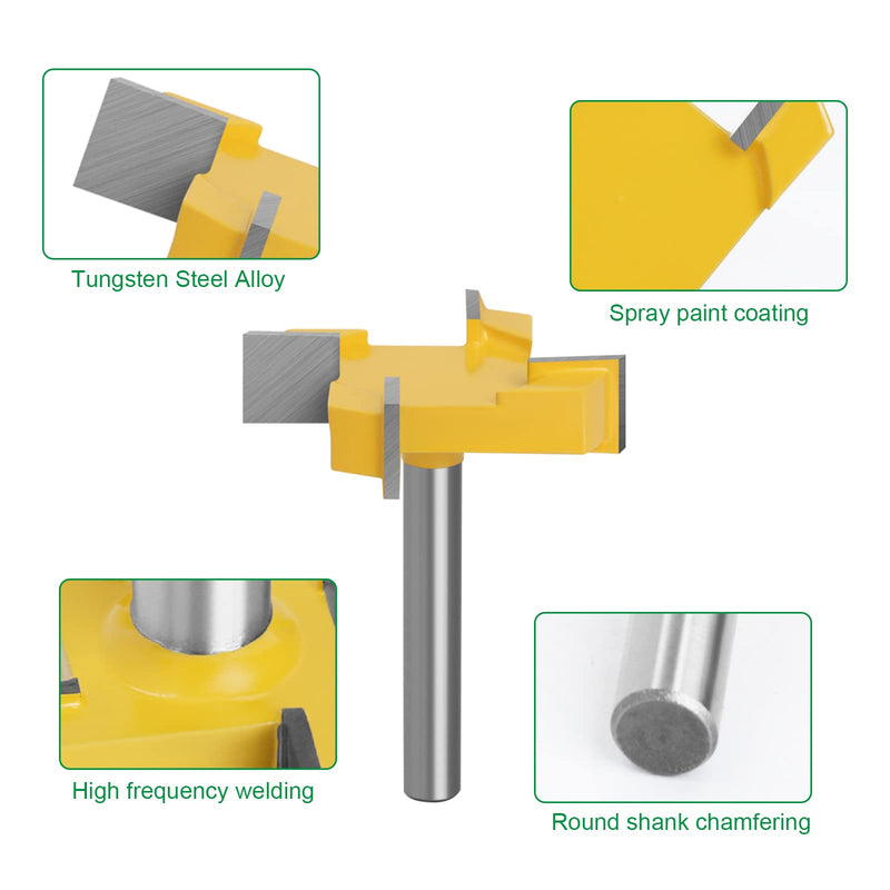 6 mm shank cleaning milling cutter, spoilboard surface milling cutter bit, face milling cutter, plate milling cutter, flat milling cutter for surface woodworking