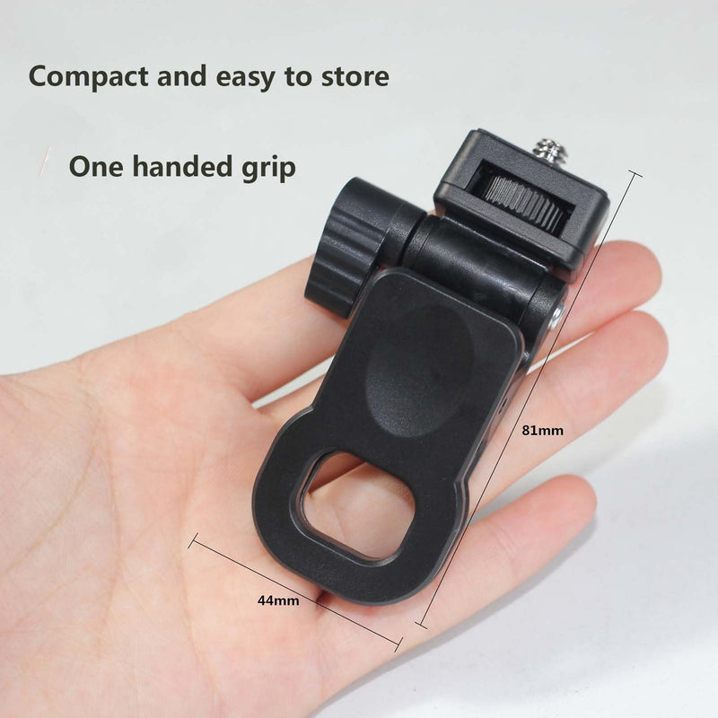 2 Pack Fill Light Clip，Ring Light Clip Adpater Replacement，Selfie Light Clip Mount Holder with 1/4 Screw Universal Connector for Phone Tripod Tablet Laptop Video Live Stream(Black)