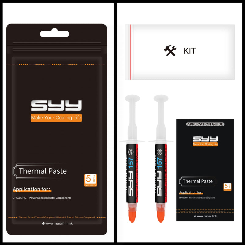 SYY Pâte Thermique, 8g 2022 New Mise à Level Facile à appliquer Pâte Pour Interface Thermique à Base de Carbone, pâte de dissipateur Thermique Pour GPU/CPU/VGA/IC/LED