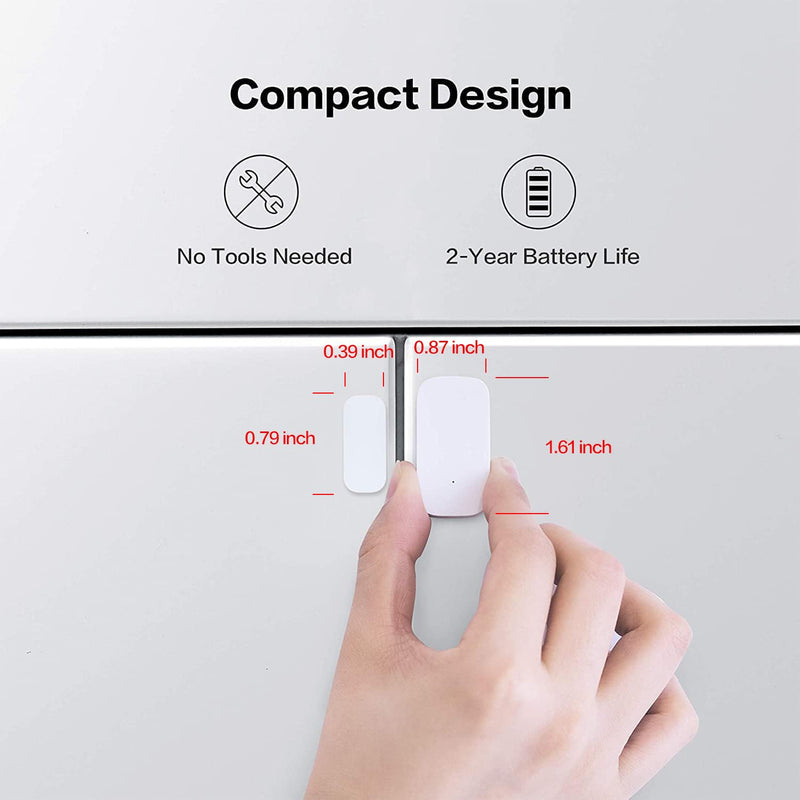 Aqara Door and Window Sensor, Requires Aqara Hub, Not Support Hubs from Other Brands, Zigbee Connection, Wireless Mini Contact Sensor, Compatible with Apple HomeKit, Alexa, Works with IFTTT