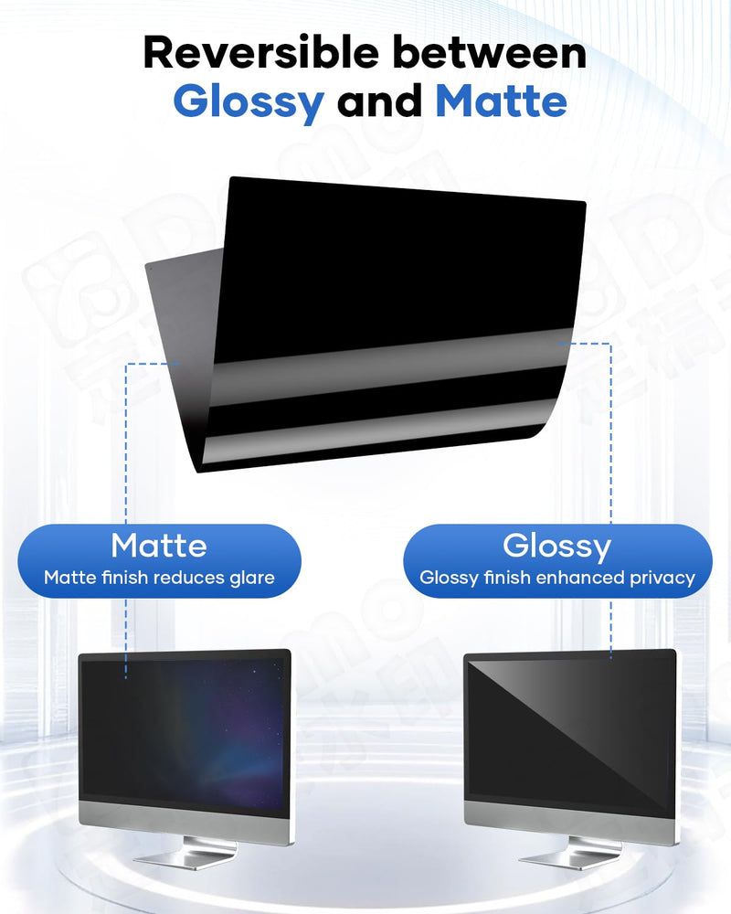 [2 Pack] 22 Inch Computer Privacy Screen for 16:9 Aspect Ratio Widescreen Monitor, Eye Protection Anti-Glare Blue Light Computer Privacy Filter, Detachable Scratchproof 22 Inch (Diagonal) - 16:9 Aspect Ratio